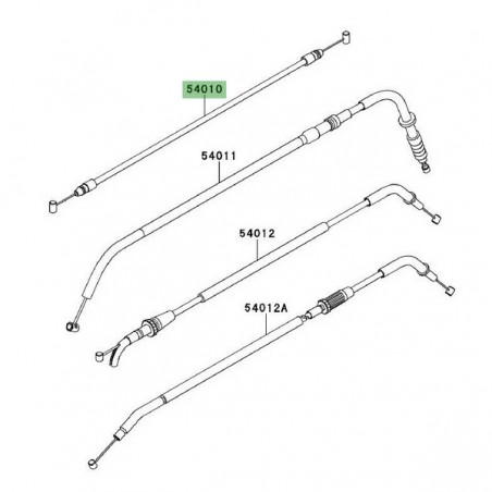 Câble fermeture de selle Kawasaki Er-6f (2009-2011) | Réf. 540100096