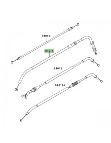 Câble d'embrayage Kawasaki Er-6f (2009-2011) | Réf. 540110558