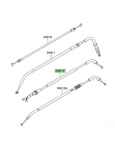 Câble d'ouverture des gaz Kawasaki Er-6f (2009-2016) | Réf. 540120240