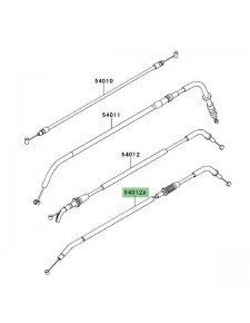 Câble de fermeture des gaz Kawasaki Er-6f (2009-2016) | Réf. 540120241