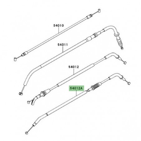 Câble de fermeture des gaz Kawasaki Er-6f (2009-2016) | Réf. 540120241