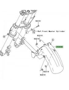 Partie arrière garde-boue avant Kawasaki Er-6f (2009-2011)