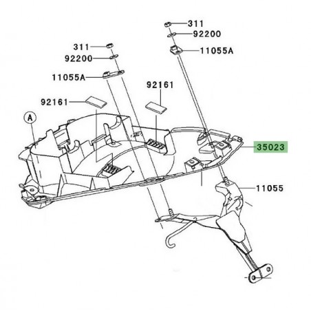 Passage de roue Kawasaki Er-6f (2009-2011) | Réf. 350230142