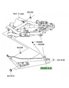 Coque arrière gauche peinte Kawasaki Er-6n (2009-2011) | Moto Shop 35