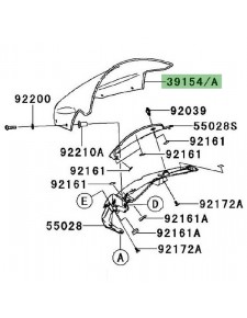 Bulle d'origine Kawasaki Er-6f (2009-2011) | Réf. 391540055