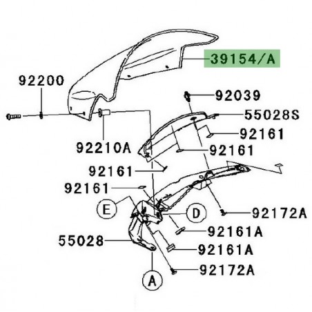 Bulle d'origine Kawasaki Er-6f (2009-2011) | Réf. 391540055