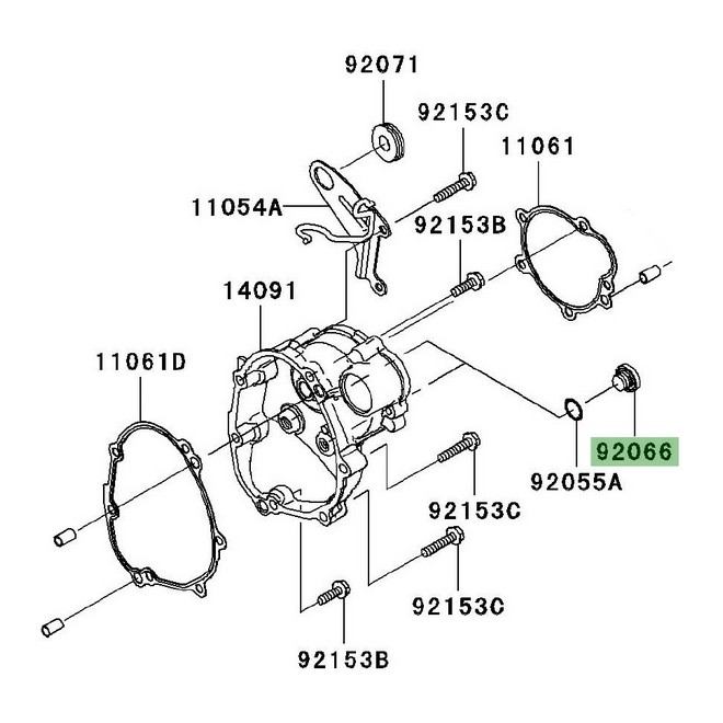 Bouchon carter de démarreur Kawasaki Ninja ZX-10R (2008-2010) | Réf. 920660067