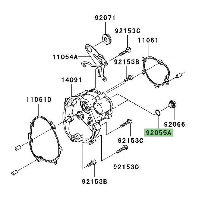 Joint torique bouchon carter de démarreur Kawasaki Ninja ZX-10R (2008-2010) | Réf. 920551141