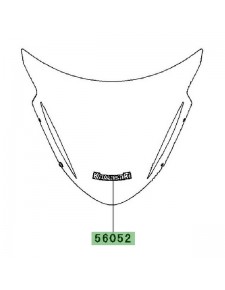 Autocollant "Kawasaki" bulle Kawasaki Er-6f (2009-2011) | Réf. 560520154