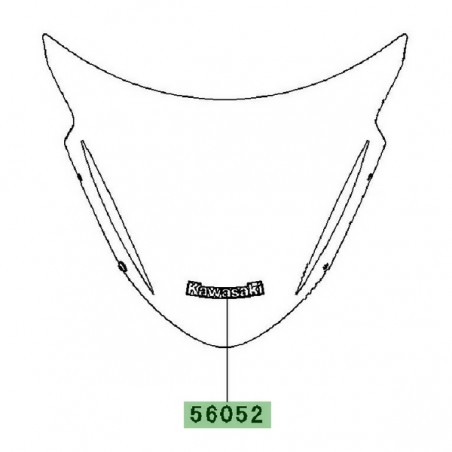 Autocollant "Kawasaki" bulle Kawasaki Er-6f (2009-2011) | Réf. 560520154