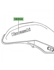 Autocollant "Kawasaki" réservoir à essence Kawasaki Er-6f (2009-2011) | Moto Shop 35