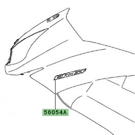 Autocollant "Er-6f" flanc de carénage Er-6f (2009-2011) | Moto Shop 35