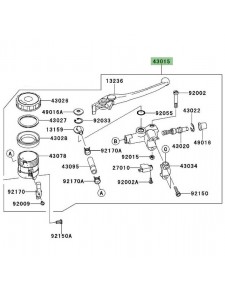 Maitre cylindre frein avant Kawasaki Z750 (2007-2012) | Réf. 430150105