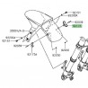 Patte droite fixation durite garde-boue avant Kawasaki Z800 (2013-2016) | Réf. 921730937