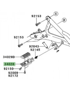 Repose-pieds avant Kawasaki Er-6f (2009-2011)