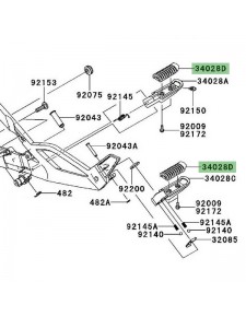 Caoutchouc repose-pieds Kawasaki Er-6f (2009-2016) | Réf. 340280133