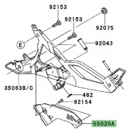 Protection de talon droit Kawasaki Er-6n (2009-2011) | Réf. 550200597