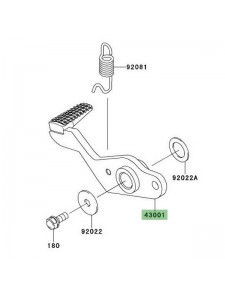 Pédale de frein arrière Kawasaki Er-6f (2009-2011)