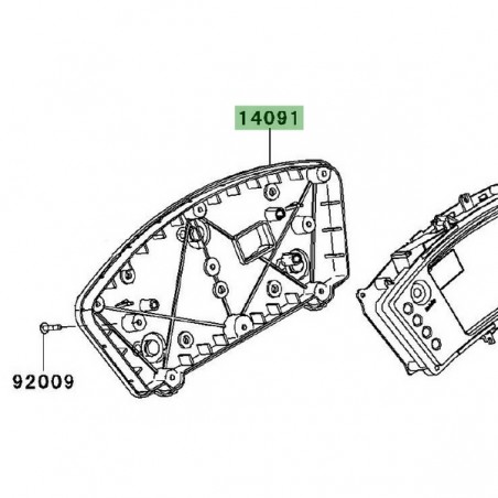Dessous de compteur Kawasaki Er-6f (2009-2011) | Réf. 140911712