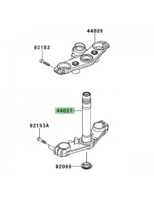 Té de fourche inférieur Kawasaki Er-6f (2009-2011)