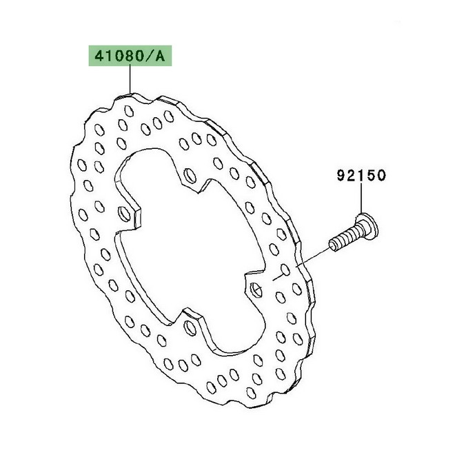 Disque de frein arrière Kawasaki Er-6f (2009-2011) | Réf. 410800162 - 410800200