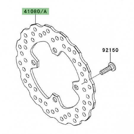 Disque de frein arrière Kawasaki Er-6f (2009-2011) | Réf. 410800162 - 410800200
