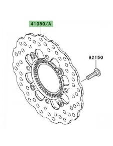 Disque de frein arrière Kawasaki Er-6f ABS (2009-2011) | Réf. 410800681 - 410800682