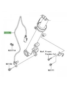 Câble ABS roue avant Kawasaki Er-6f ABS (2009-2011) | Réf. 211760040