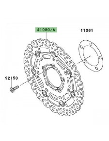 Disque de frein avant Kawasaki Er-6f (2009-2011) | Moto Shop 35