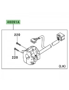 Commodo gauche Kawasaki Er-6f (2009-2011)
