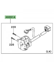 Commodo gauche Kawasaki Er-6f (2009-2011)