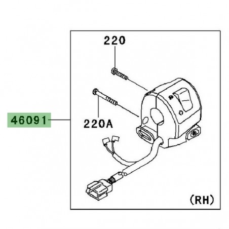 Commodo droit Kawasaki Er-6f (2009-2011) | Moto Shop 35