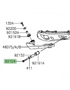 Vis M8x40 fixation poignée passager Kawasaki Er-6n (2012-2016) | Réf. 921540544