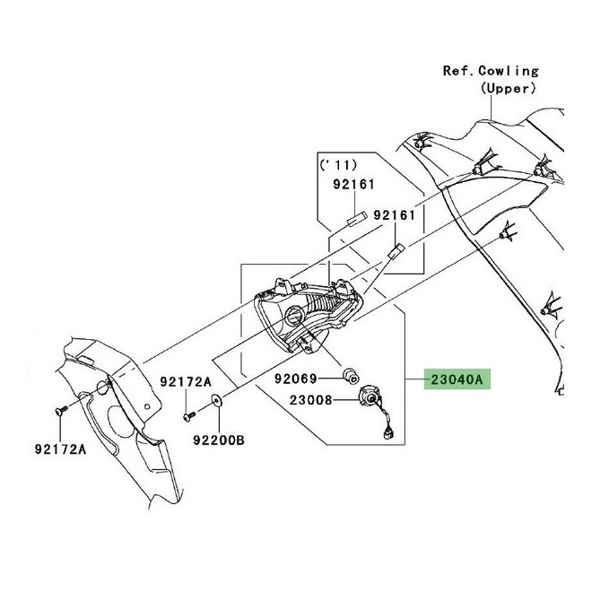 Clignotant avant Kawasaki Er-6f (2009-2011) | Moto Shop 35