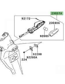 Clignotant arrière Kawasaki Er-6f (2009-2011)