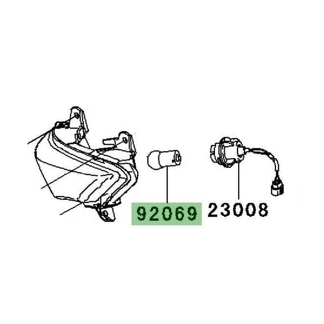 Ampoule (12V/10W) de clignotant avant Kawasaki Er-6f (2009-2011) | Réf. 920690106