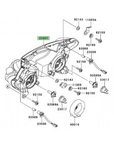 Optique avant Kawasaki Er-6f (2009-2011)