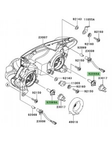 Ampoule H7 (12V/55W) optique avant Kawasaki Er-6f (2009-2011) | Réf. 920690053