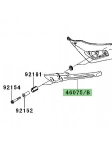 Poignée passager gauche Kawasaki Er-6f (2009-2011) | Réf. 460750078 - 460750097