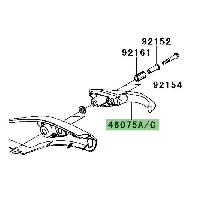 Poignée passager droite Kawasaki Er-6f (2009-2011) | Réf. 460750079 - 460750098