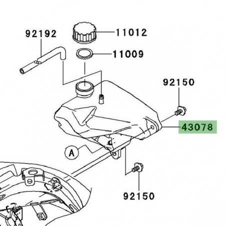 Vase d'expansion Kawasaki Er-6f (2009-2011) | Réf. 430780053