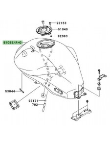 Réservoir à essence peint Kawasaki Er-6f (2009-2011) | Moto Shop 35