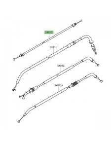 Câble fermeture de selle Kawasaki Er-6f (2012-2016)