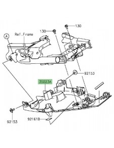 Passager de roue Kawasaki Er-6f (2012-2016) | Réf. 350230354