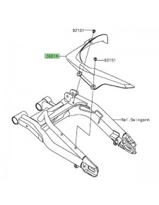 Garde-boue arrière Kawasaki Er-6f (2012-2016) | Réf. 360140552