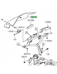 Bulle d'origine Kawasaki Er-6f (2012-2016) | Réf. 391540307