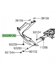 Sabot moteur gauche Kawasaki Er-6f (2012-2016) | Moto Shop 35