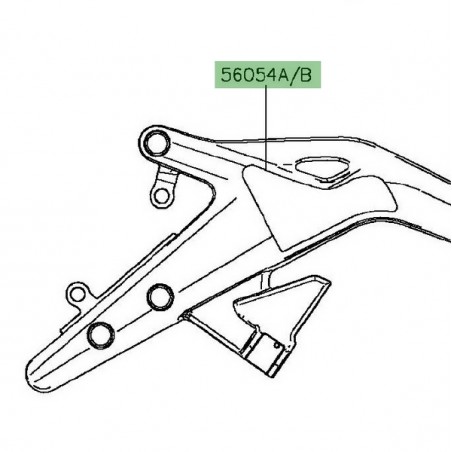 Autocollant platines repose-pieds Kawasaki Er-6f (2012) | Réf. 560540923 - 560540924