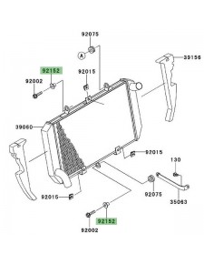 Entretoise radiateur Kawasaki Z1000SX (2011-2019)