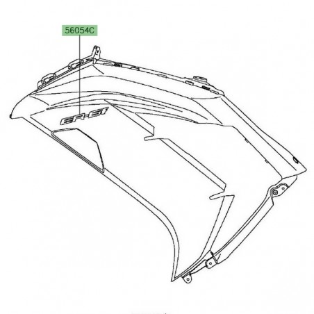 Autocollant "Er-6f" flanc de carénage Kawasaki Er-6f (2012-2016) | Moto Shop 35